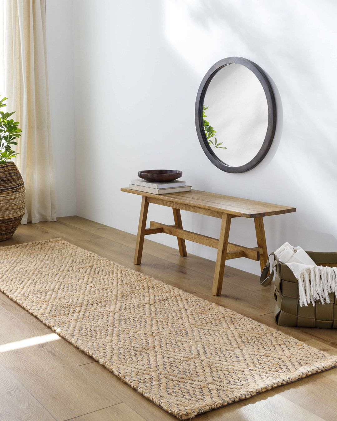 Croft Tan Modern Geometrical Hand Woven Area Rug
