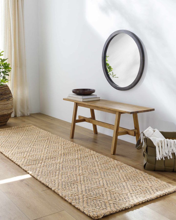 Croft Tan Modern Geometrical Hand Woven Area Rug