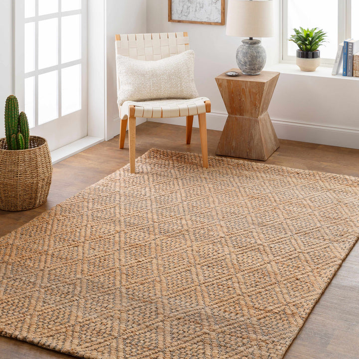 Croft Tan Modern Geometrical Hand Woven Area Rug