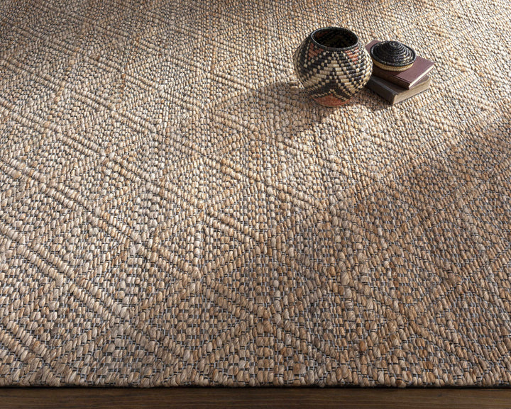 Croft Tan Modern Geometrical Hand Woven Area Rug