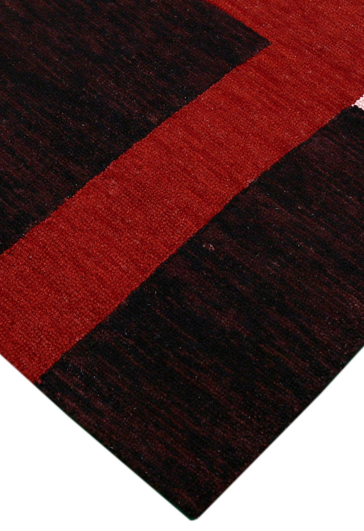 Crimson Eclipse Red And Black Hand Tufted 5x8 Wool Area Rug - The Rug Decor