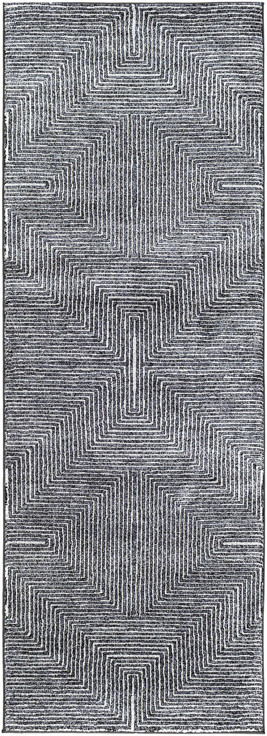 Carnarvon Charcoal And Gray Modern Style Area Rug