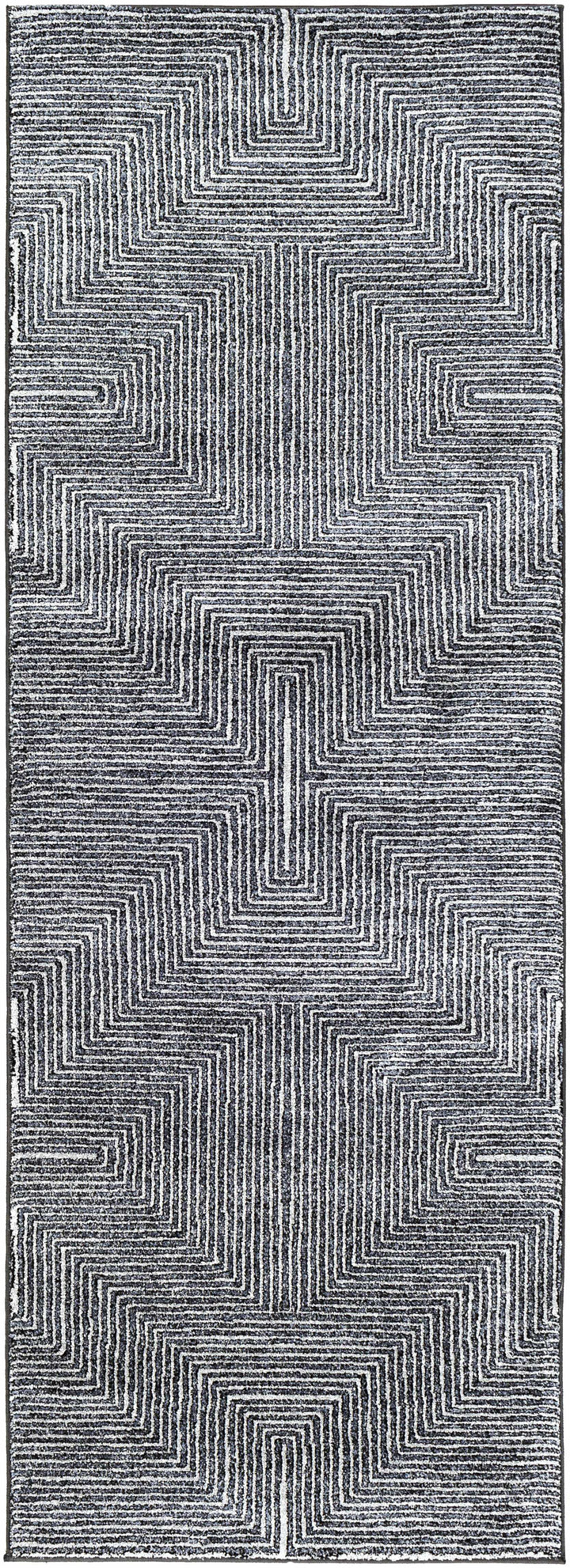 Carnarvon Charcoal And Gray Modern Style Area Rug