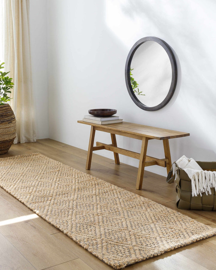 Croft Tan Modern Geometrical Hand Woven Area Rug - The Rug Decor
