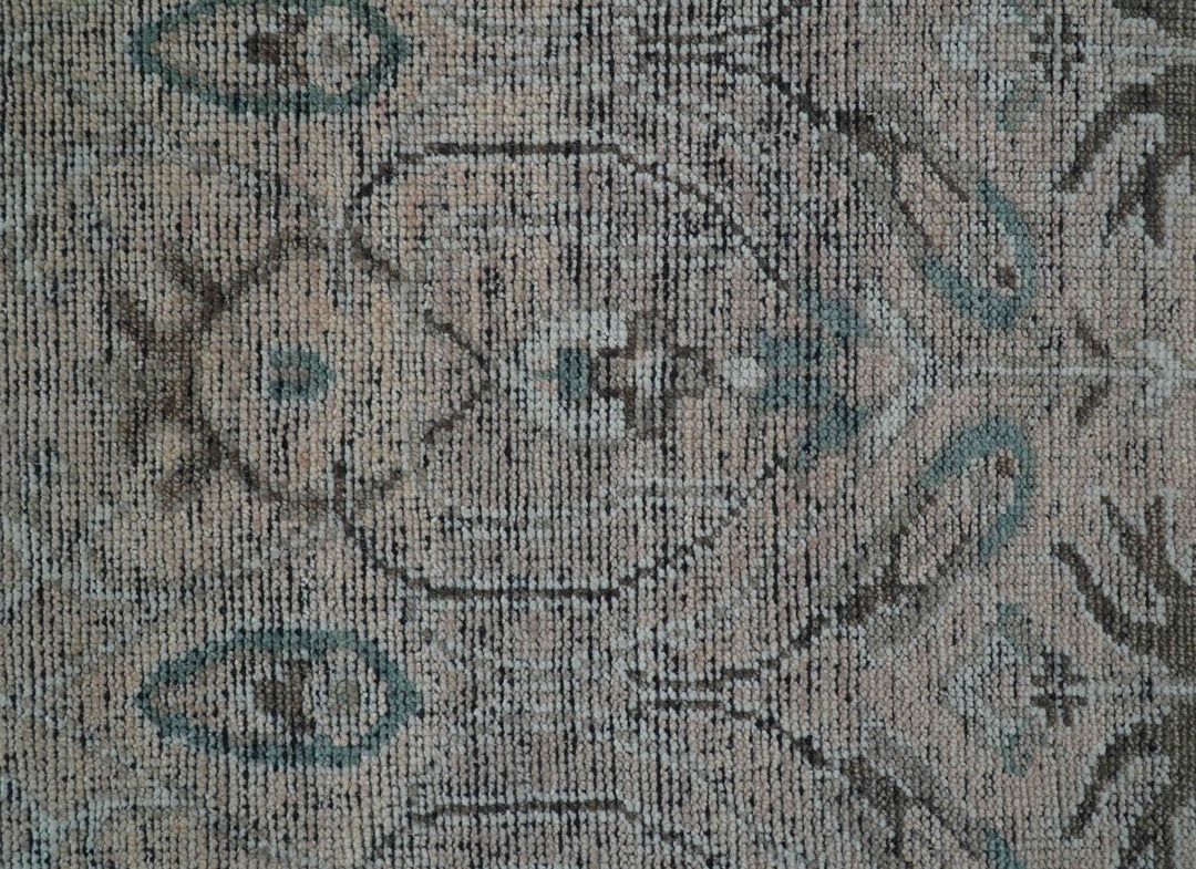 Crown Custom Made Traditional Design Pink Hand Knotted Wool Rug - The Rug Decor