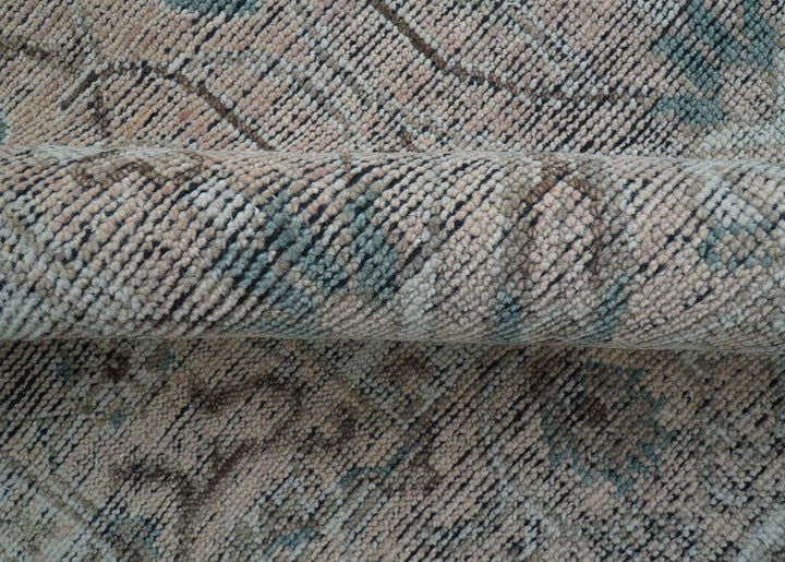 Crown Custom Made Traditional Design Pink Hand Knotted Wool Rug - The Rug Decor