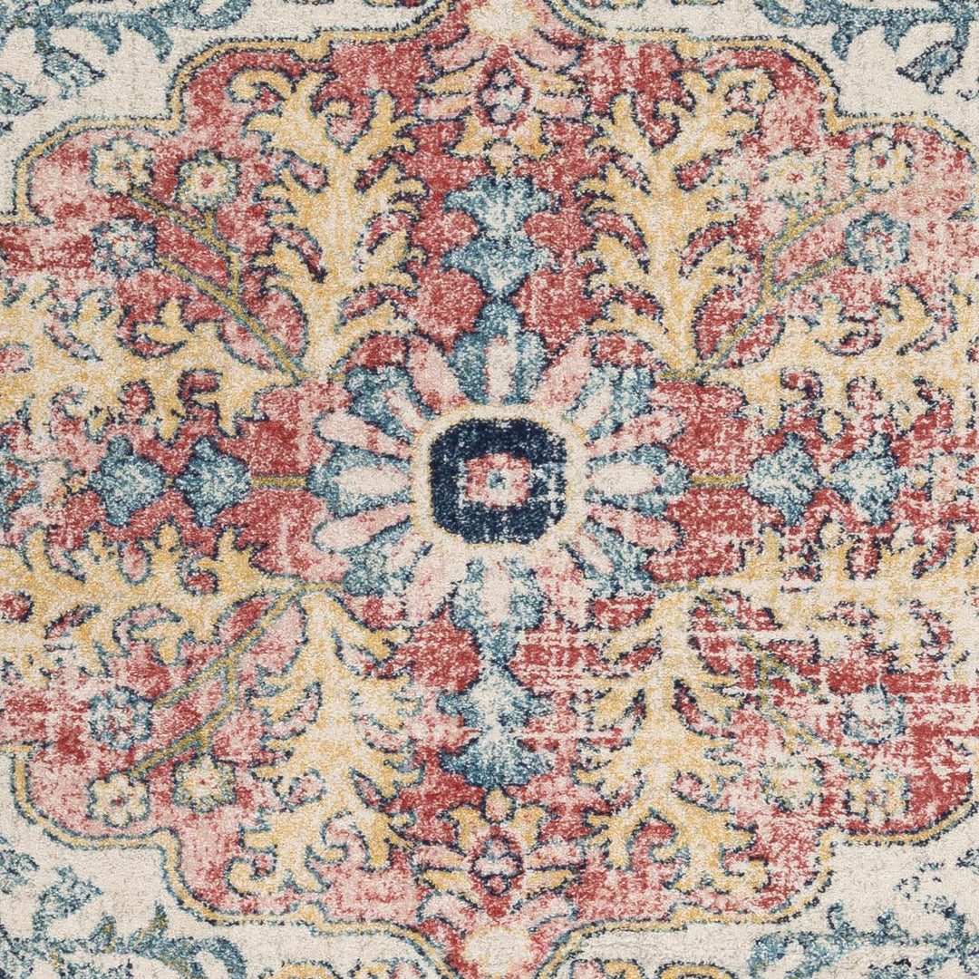 Corrimal Traditional Style Ivory And Blue Area Rug
