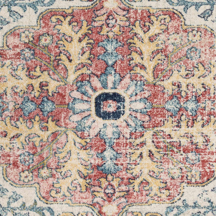 Corrimal Traditional Style Ivory And Blue Area Rug