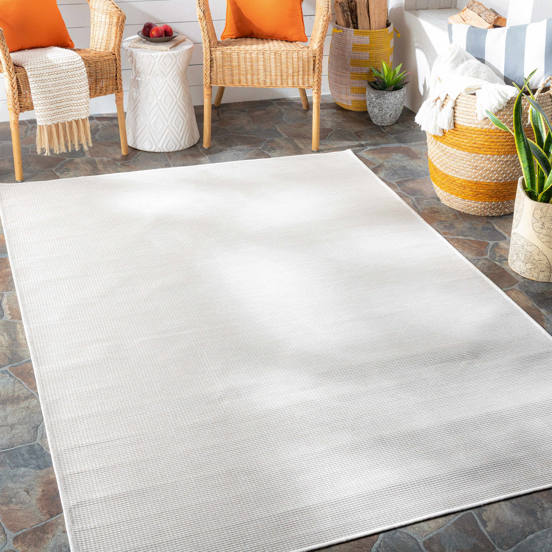 Currimundi Modern Style Ivory Outdoor Area Rug