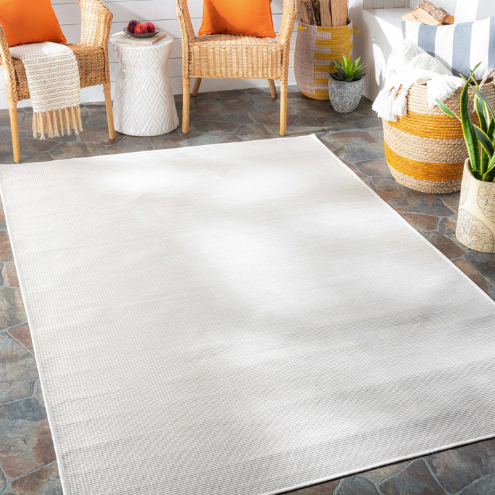 Currimundi Modern Style Ivory Outdoor Area Rug