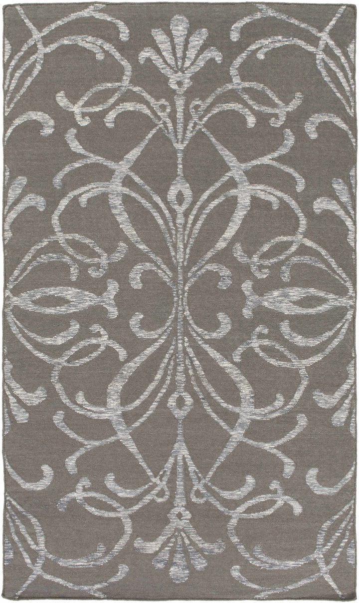 Cottekill Gray Modern Style Hand Woven Wool Area Rug