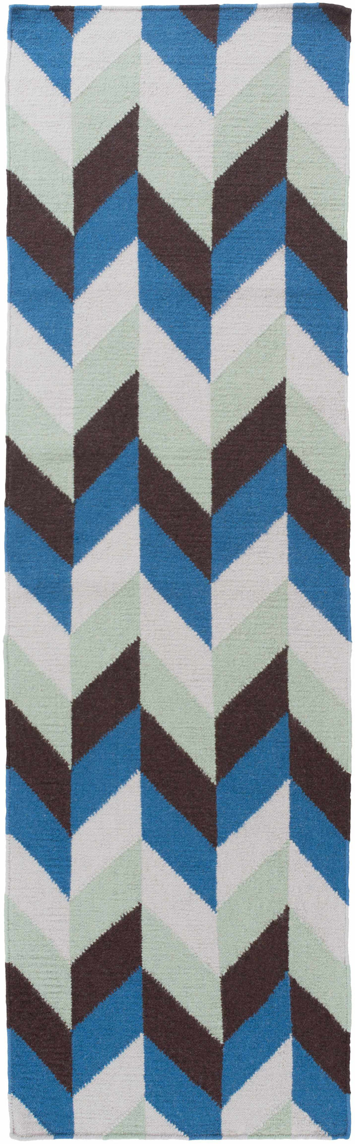 Curtin Multicolor Contemporary Geometrical Hand Woven Wool Carpet