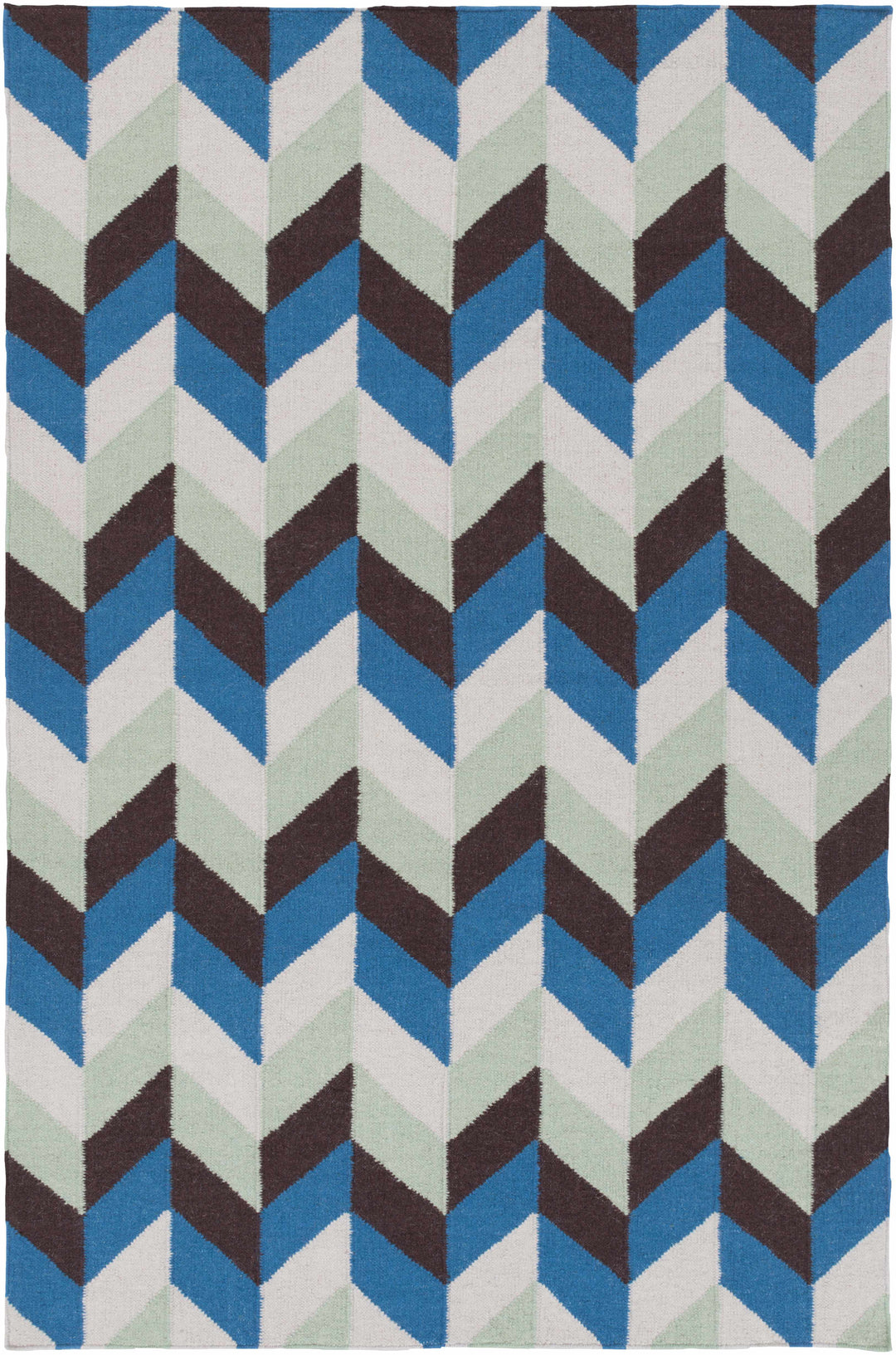 Curtin Multicolor Contemporary Geometrical Hand Woven Wool Carpet
