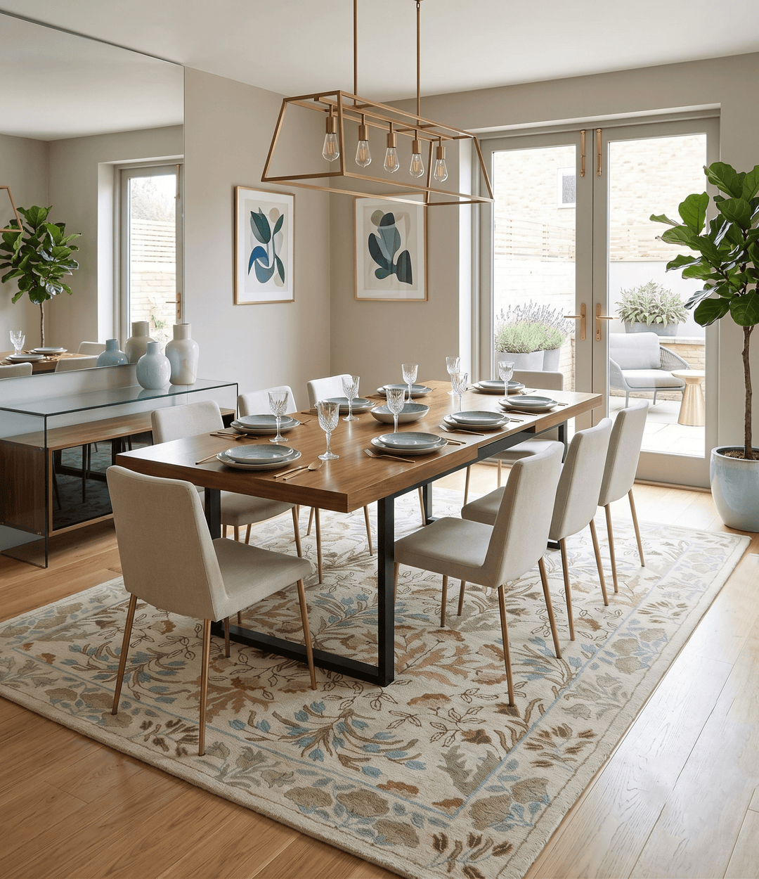 Custom Made Beige And Brown Traditional Floral Design Hand Tufted Wool Area Rug - The Rug Decor