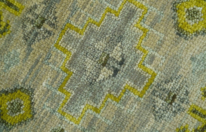 Custom Made Beige And Gray Traditional Hand Knotted wool area rug - The Rug Decor