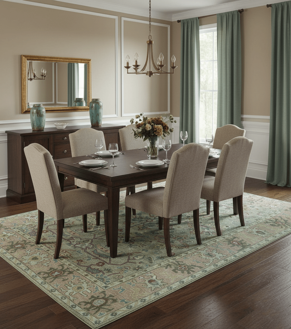 Custom Made Beige and peach Traditional Oushak Design Hand Tufted Wool Rug - The Rug Decor