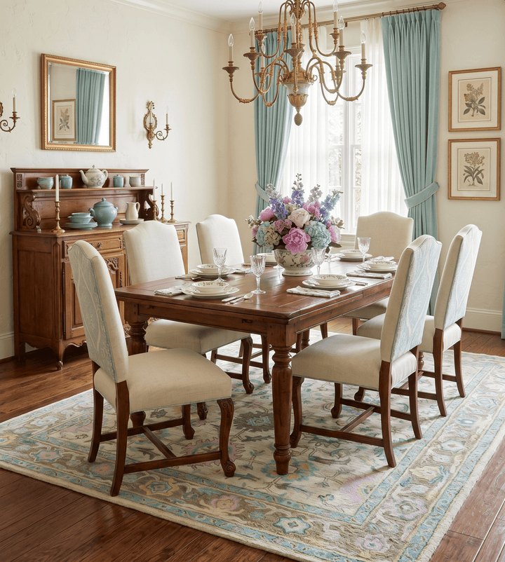 Custom Made Beige, Blue and Purple Traditional Floral Hand Tufted wool rug - The Rug Decor