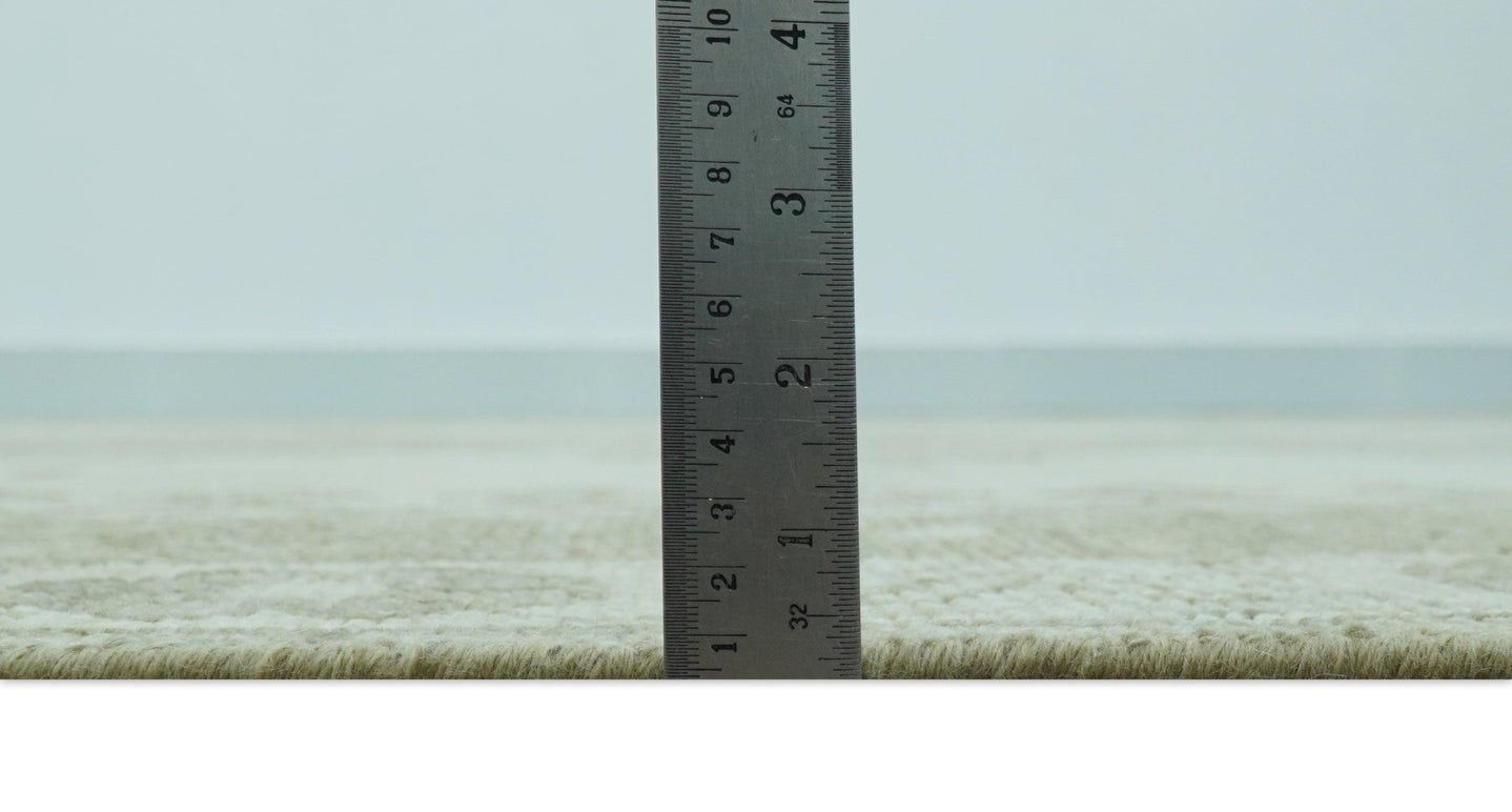 Custom Made Beige Traditional Turkish Design Hand knotted Wool Area Rug - The Rug Decor