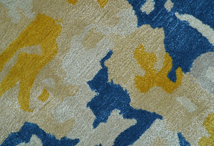 Custom Made Blue Modern Abstract Design Hand Tufted Area Rug - The Rug Decor