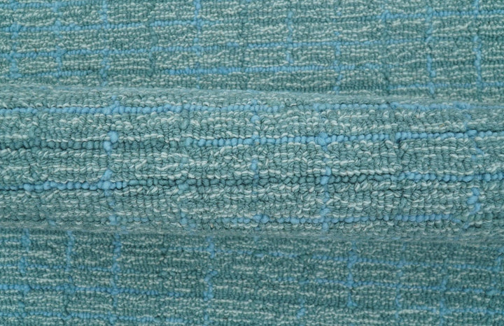 Custom Made Blue Modern Style Hand Tufted Wool Rug - The Rug Decor