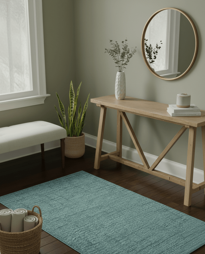 Custom Made Blue Modern Style Hand Tufted Wool Rug - The Rug Decor