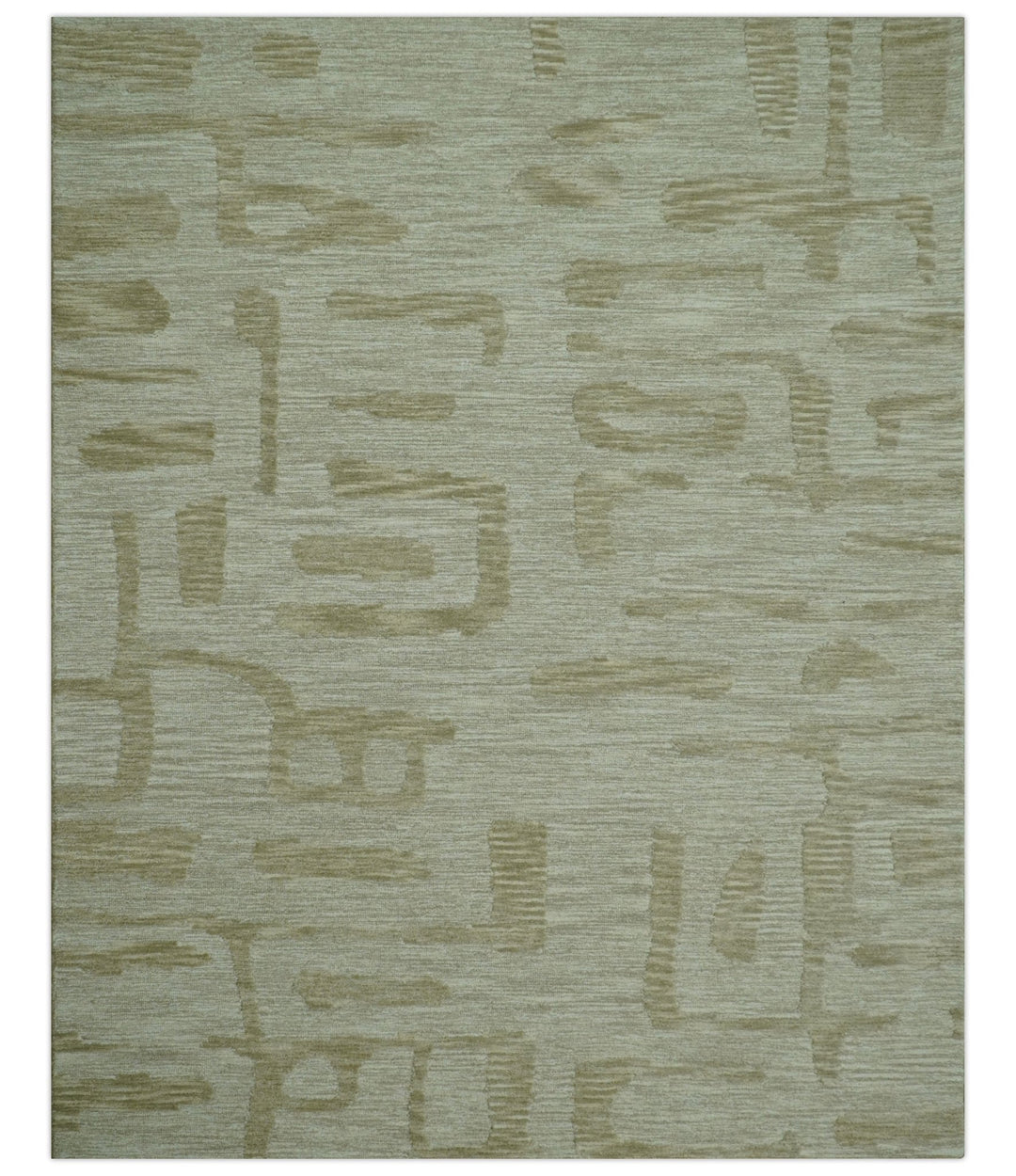 Custom Made brown And Ivory Modern Abstract Pattern Hand Tufted Wool Area Rug - The Rug Decor