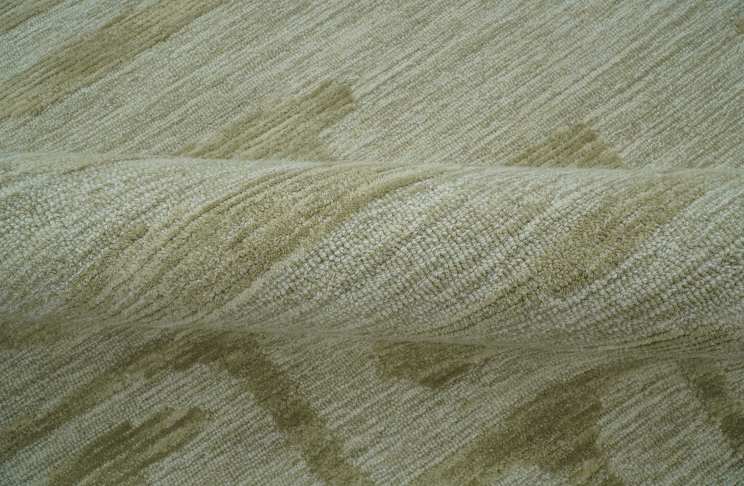Custom Made brown And Ivory Modern Abstract Pattern Hand Tufted Wool Area Rug - The Rug Decor