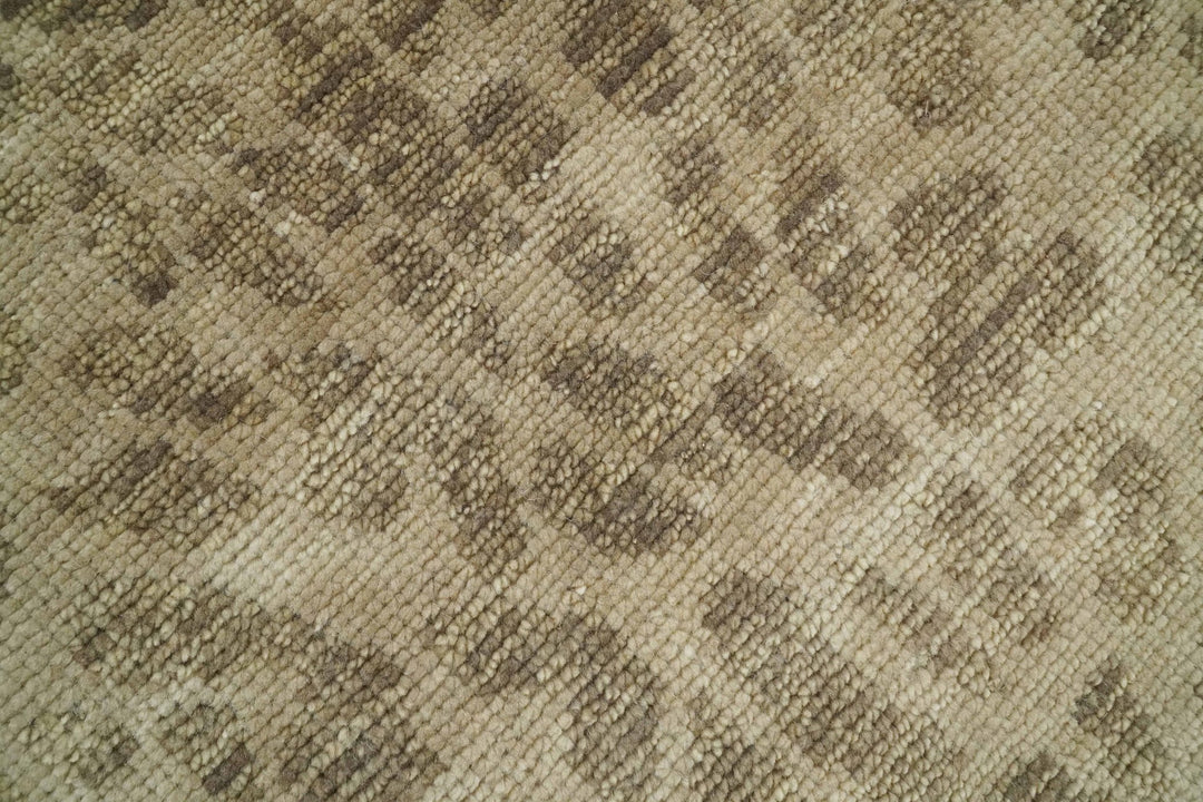 Ready to Ship 4x7 Camel and Taupe Modern leopard Design Hand knotted wool area rug