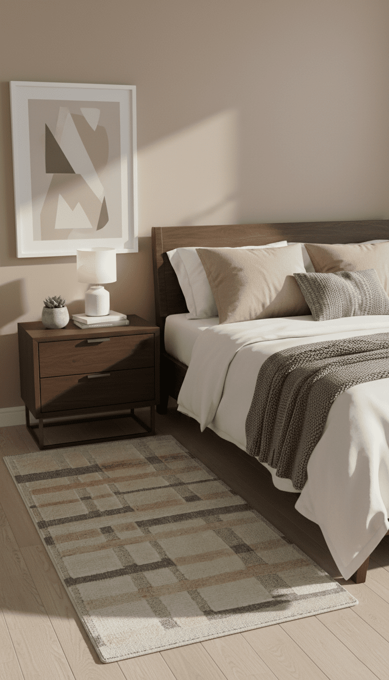 Custom Made Contemporary Design Beige And Gray Hand knotted wool Area Rug - The Rug Decor