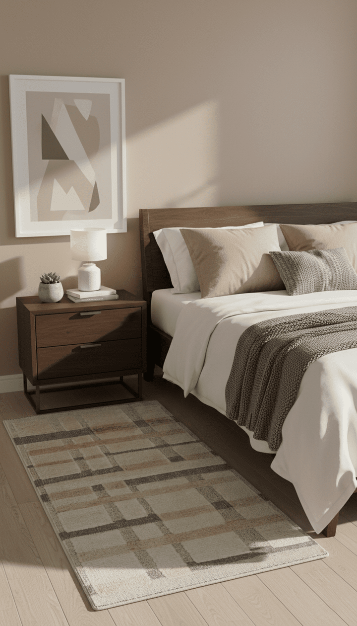 Custom Made Contemporary Design Beige And Gray Hand knotted wool Area Rug - The Rug Decor