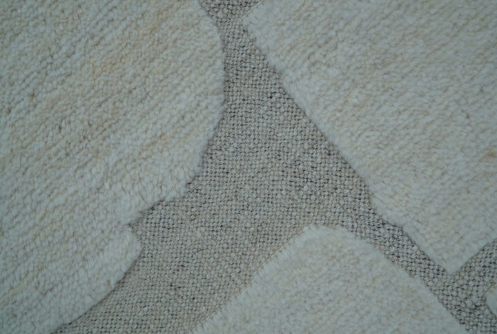 Custom Made Contemporary Gray Hand Knotted Wool Area Rug - The Rug Decor