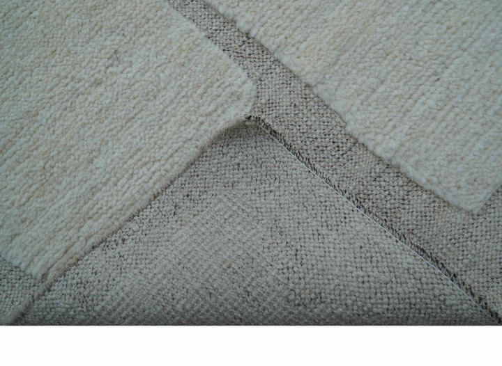 Custom Made Contemporary Gray Hand Knotted Wool Area Rug - The Rug Decor