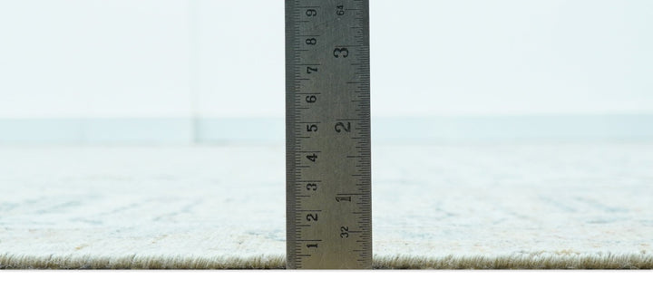 Custom Made Distressed Silver Blue Traditional Hand knotted Wool Area Rug - The Rug Decor