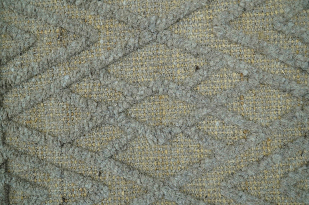 Custom Made Hand Knotted Modern Contemporary Gray Wool Area Rug - The Rug Decor