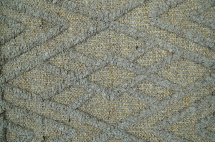 Custom Made Hand Knotted Modern Contemporary Gray Wool Area Rug - The Rug Decor