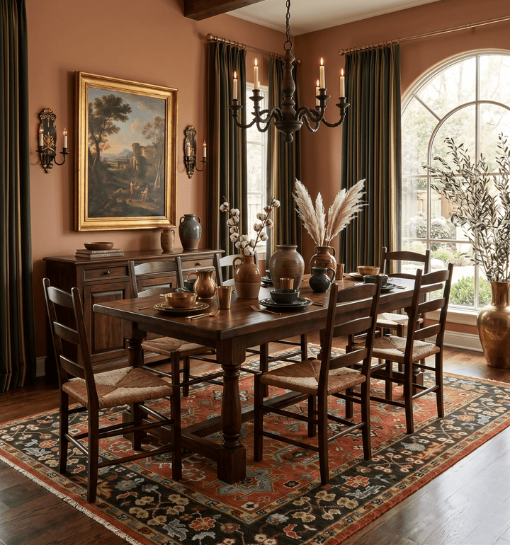 Custom Made Hand Knotted Rust and Black Traditional Wool Rug - The Rug Decor