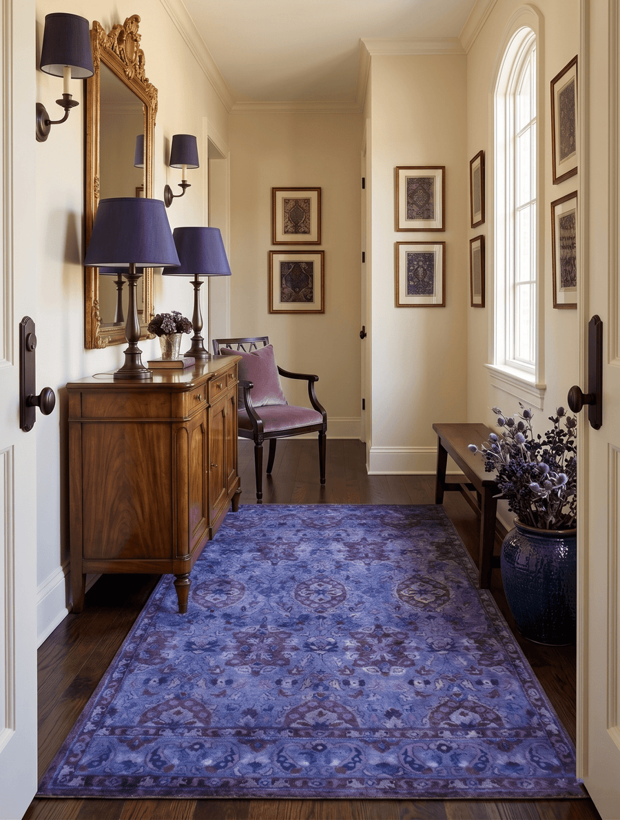 Custom Made Hand Tufted Blue Traditional Style Overdyed Wool Area Rug - The Rug Decor