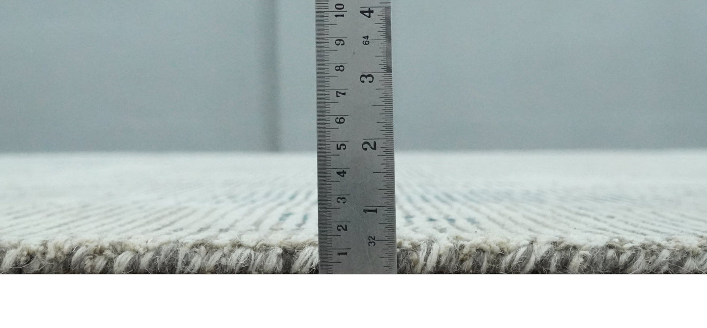 Custom Made Hand Tufted Ivory, Beige and Charcoal Modern Abstract Design Rug - The Rug Decor