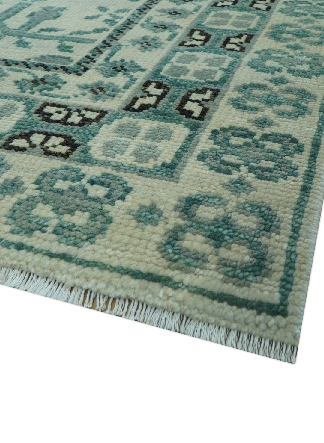 Custom Turkey Rug Custom Made Ivory And Gray Turkish Khotan Design Hand Knotted Wool Rug