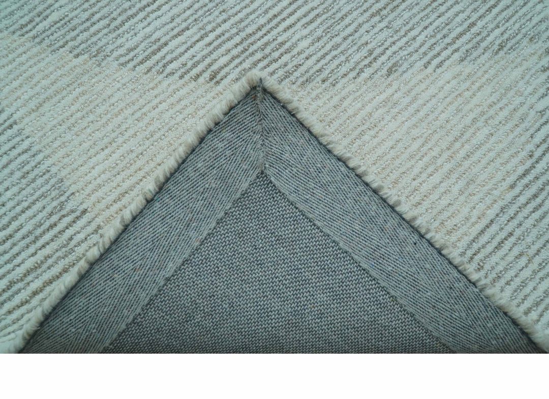 Custom Made Ivory, Gray and Beige Modern Contemporary Hand Tufted wool rug - The Rug Decor