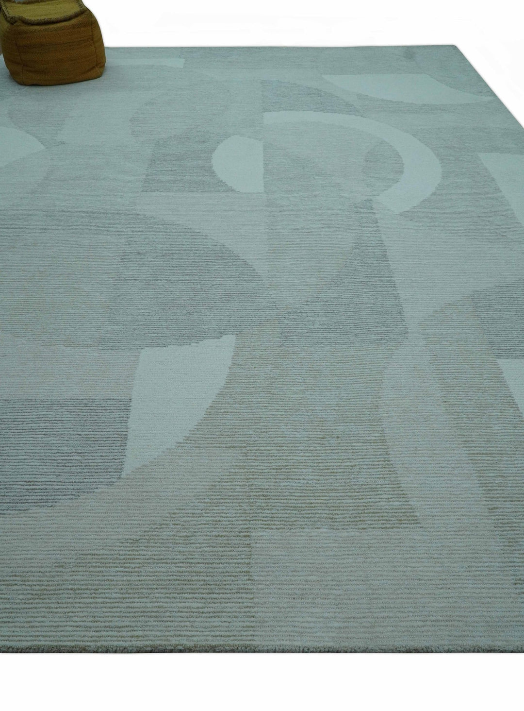 Custom Made Ivory, Gray and Beige Modern Contemporary Hand Tufted wool rug - The Rug Decor