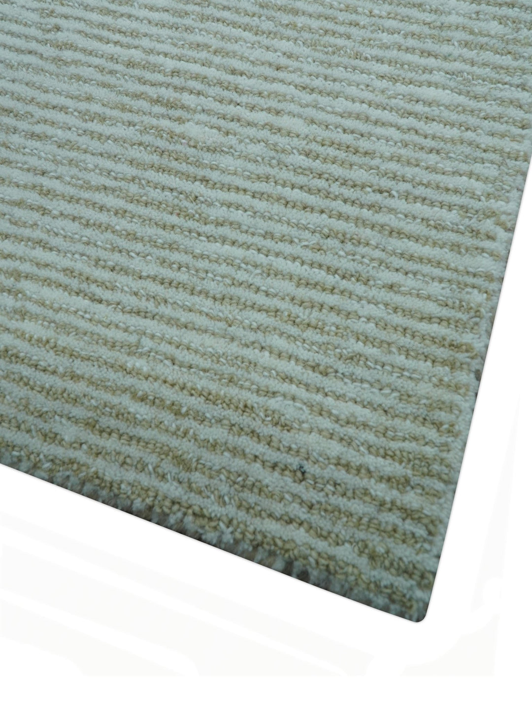 Custom Made Ivory, Gray and Beige Modern Contemporary Hand Tufted wool rug - The Rug Decor