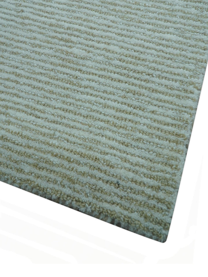 Custom Made Ivory, Gray and Beige Modern Contemporary Hand Tufted wool rug - The Rug Decor