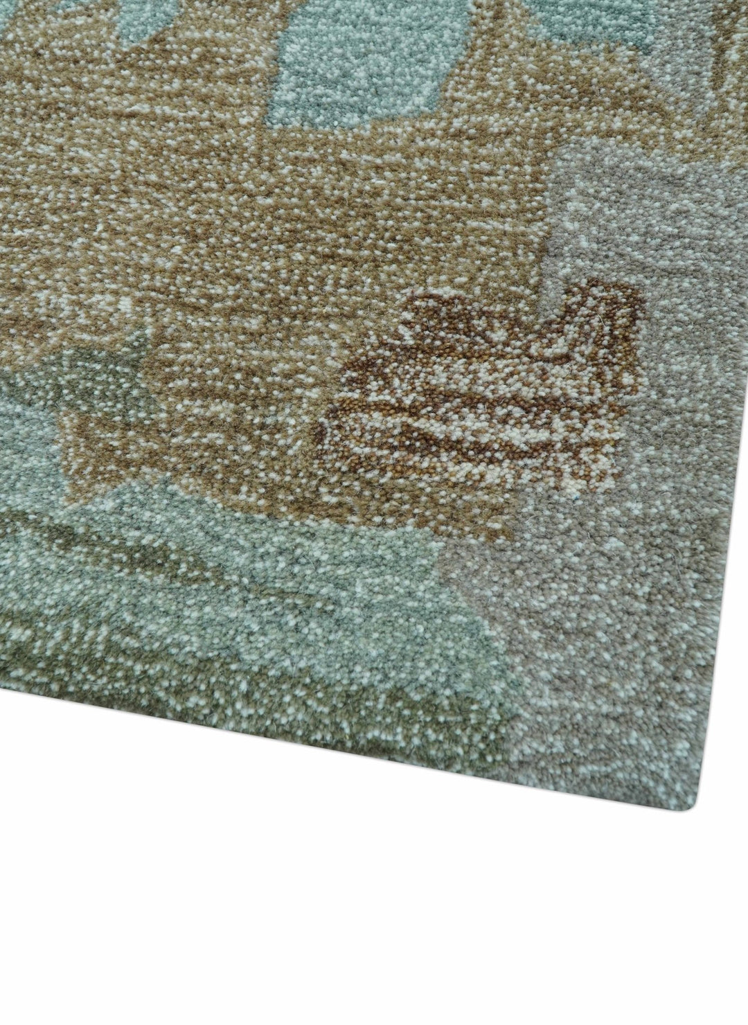 Custom Made Modern Abstract Blue Hand Tufted Wool Area Rug - The Rug Decor