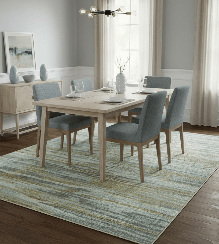 Custom Made Modern Abstract Design Brown And Gray Hand Knotted Wool Area Rug - The Rug Decor