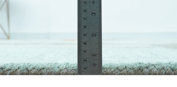 Custom Made Modern Abstract Gray And Blue Hand Tufted Wool Area Rug - The Rug Decor