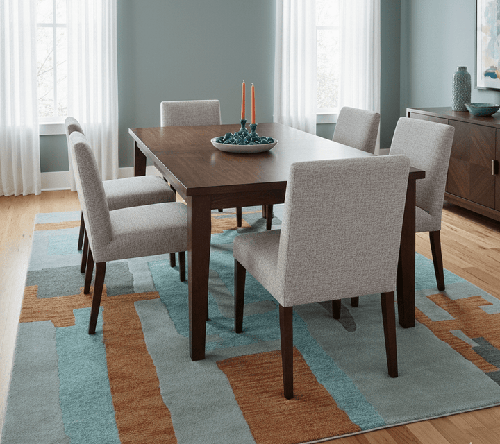 Custom Made Modern Abstract Gray And Blue Hand Tufted Wool Area Rug - The Rug Decor