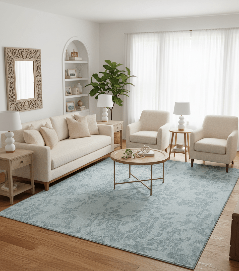 Custom Made Modern Abstract Gray Hand Tufted wool rug - The Rug Decor