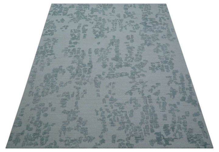 Custom Made Modern Abstract Gray Hand Tufted wool rug - The Rug Decor