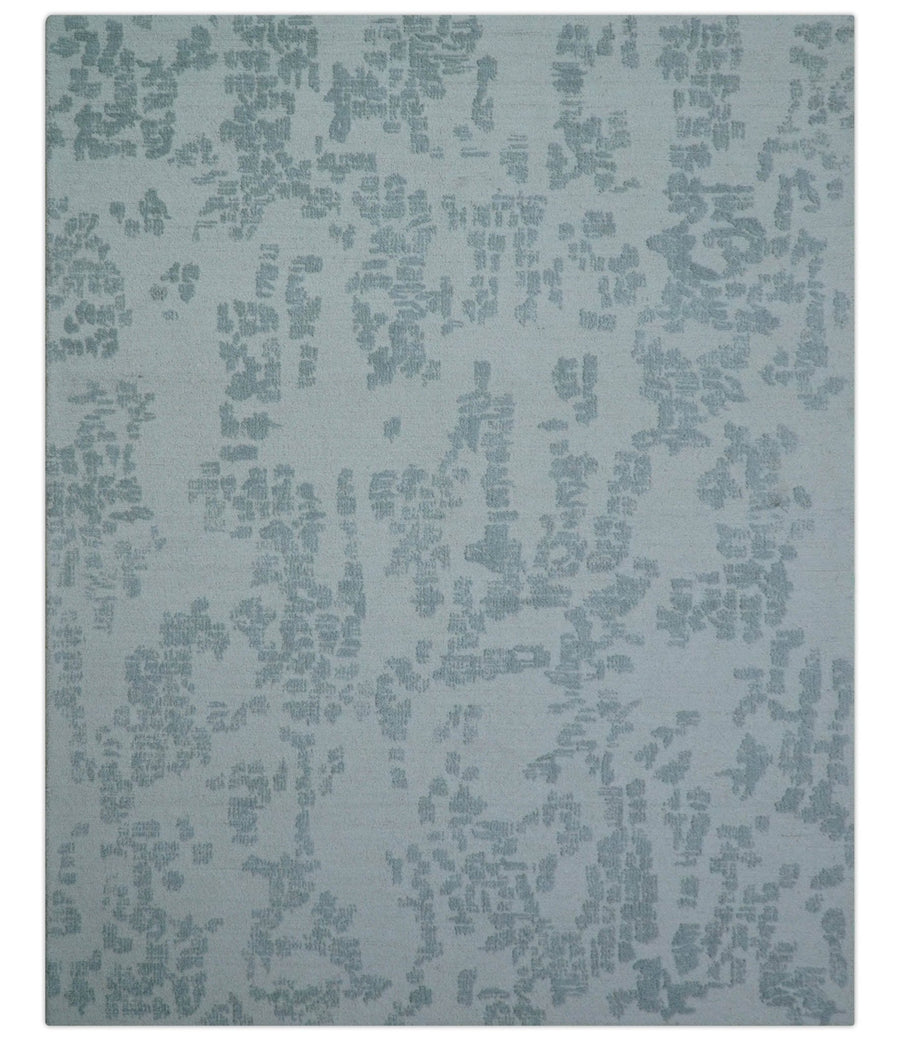 Custom Made Modern Abstract Gray Hand Tufted wool rug - The Rug Decor